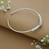 Appealing Zircon Filled Silver Bracelet