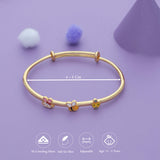 KittyBee Duo 18K Gold Polish Silver Kids Bangles (0-5 Yrs)