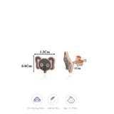 Elephant Rose Gold Polish 925 Silver Stud for Kids & Teen(5+ Yrs)
