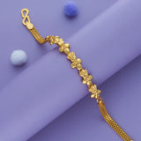 Petal Glow 925 Gold Polish Silver Bracelet