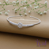 Appealing Zircon Filled Silver Bracelet