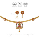 Sri Lakshmi Antique 925 Sterling Silver Temple Jewellery Set