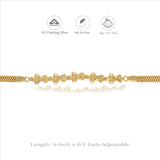 Petal Glow 925 Gold Polish Silver Bracelet