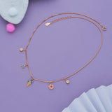 Little Meow Star Rose Gold Polish 925 Silver Pendant (3+ Yrs)