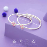 SweetFlutter 925 Silver Kid Bangles (0-5 Yrs)