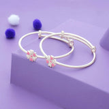 SweetFlutter 925 Silver Kid Bangles (0-5 Yrs)