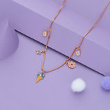 Little Meow Star Rose Gold Polish 925 Silver Pendant (3+ Yrs)