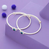Stunning Evil Eye 925 Silver Kid Bangles (0-5 Yrs)