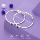 Stunning Evil Eye 925 Silver Kid Bangles (0-5 Yrs)