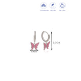 Butterfly Charm 925 Silver Hoop (5+ Yrs)