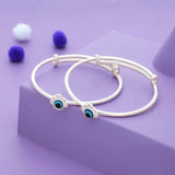 Stunning Evil Eye 925 Silver Kid Bangles (0-5 Yrs)