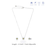 Blossom Delight 925 Silver Kids Pendant With Studs(3+ Years)