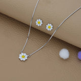 Blossom Delight 925 Silver Kids Pendant With Studs(3+ Years)