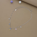 Sparkle Meow Star 925 Silver Kids Chain Pendant (3+ Years)