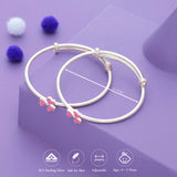 TriHeart Flower 925 Silver Kid Bangles (0-5 Yrs)