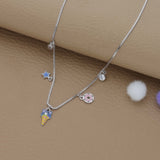 Sparkle Meow Star 925 Silver Kids Chain Pendant (3+ Years)