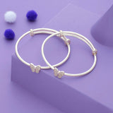 Charm Butterfly 925 Silver Kid Bangles (0-5 Yrs)