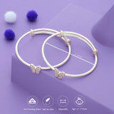 Charm Butterfly 925 Silver Kid Bangles (0-5 Yrs)