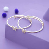 Charm Butterfly 925 Silver Kid Bangles (0-5 Yrs)