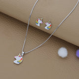 Dreamy Unicorn 925 Silver Kids Pendant With Studs(3+ Years)
