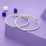 Elegant Butterfly 925 Silver Kid Bangles (0-5 Yrs)