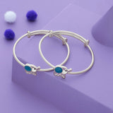 Charm Elephant 925 Silver Kid Bangles (0-5 Yrs)
