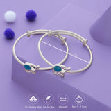 Charm Elephant 925 Silver Kid Bangles (0-5 Yrs)