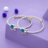 Charm Elephant 925 Silver Kid Bangles (0-5 Yrs)