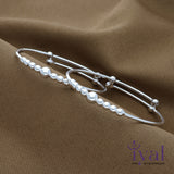 Lovely Adjustable Plain Silver Bangle for Kids(3 - 6Yrs)