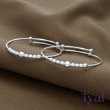 Lovely Adjustable Plain Silver Bangle for Kids(3 - 6Yrs)