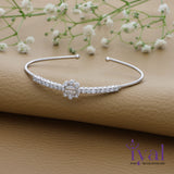 Appealing Zircon Filled Silver Bracelet