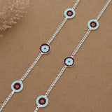 Endearing Circle Silver Kid Anklet(Pair)