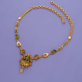 Mangala Lakshmi 925 Silver Gold Polish Necklace