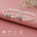 Shimmering Butterfly Adjustable Silver Kid Bangle(0 - 5Yr)