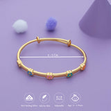 Blossom Joy 18K Gold Polish Silver Kid Bangle(0-5 Yrs)
