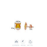 Giraffe Rose Gold Polish 925 Silver Stud for Kids & Teen(5+ Yrs)