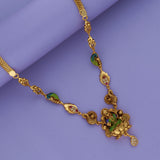 Mangala Lakshmi 925 Silver Gold Polish Necklace