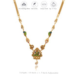 Mangala Lakshmi 925 Silver Gold Polish Necklace