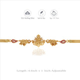 Golden Padma Lakshmi 925 Gold Polish Silver Bracelet