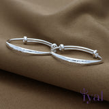 Charismatic Adjustable Plain Silver Bangle for Kids(0 - 3Yrs)