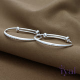 Alluring Adjustable Plain Silver Bangle for Kids(0 - 3Yrs)