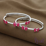 Butterfly Adjustable Silver Bangle for Kids (2 - 8Yrs)