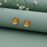 Giraffe Rose Gold Polish 925 Silver Stud for Kids & Teen(5+ Yrs)