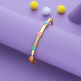 Blossom Joy 18K Gold Polish Silver Kid Bangle(0-5 Yrs)