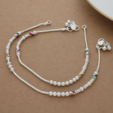 Scintillating Classic Silver Anklet