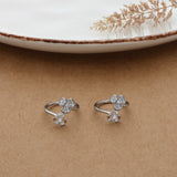 Charming Floral Silver Adjustable Toe Ring