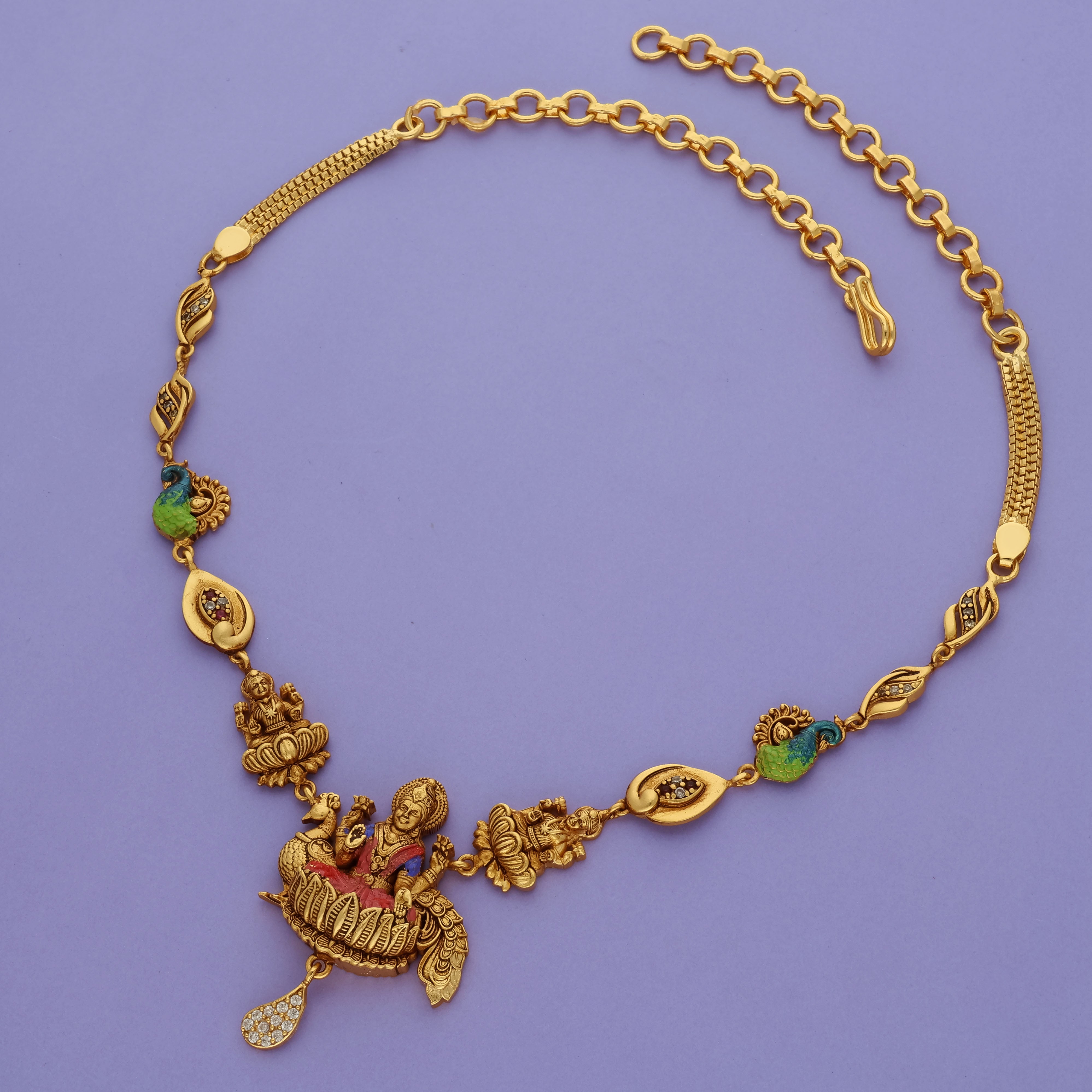 Padmashree 925 Silver Gold Polish Necklace