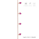 Hanging Red Charms Rose Gold Polish 925 Silver Bracelet