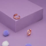Tidal Twist Rose Gold Polish Silver Hoop Earrings