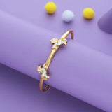 Unicorn Fantasy 18K Gold Polish Silver Kid Bangle (0-5 Yrs)